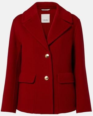 Max Mara Virgin Wool Jacket - Red