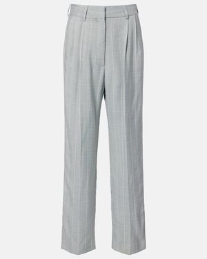 Blazé Milano After You Striped Straight Trousers - Grey