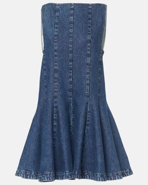KHAITE Mags Denim Minidress - Blue