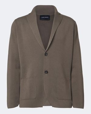 Thom Sweeney Knitted Wool Blazer - Brown