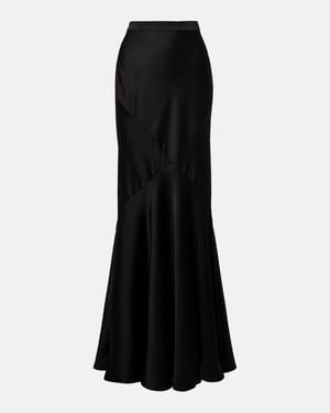 Max Mara Maxirock Acerbo Aus Satin - Schwarz