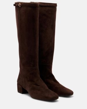Tod's Suede Knee-High Boots - Brown