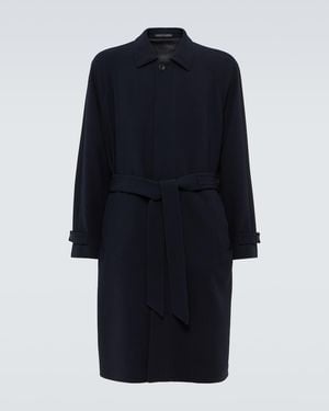 Giorgio Armani Wool-Blend Coat - Blue