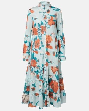 Erdem Kleid Aus Baumwolle - Blau