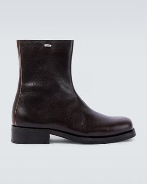 Our Legacy Camion Leather Ankle Boots - Black