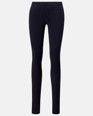 Stouls Carolyn Mid-Rise Suede Leggings - Blue