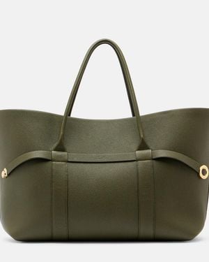 Loro Piana Ghiera Large Leather Tote Bag - Green