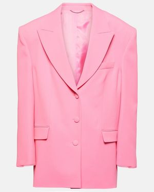 Magda Butrym Single-Breasted Silk-Blend Blazer - Pink