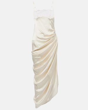 Jacquemus La Saudade Longue Brodée Dress - White