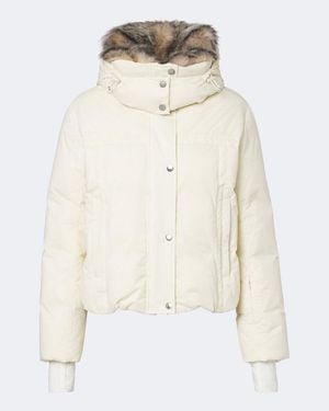 Yves Salomon Shearling-Trimmed Hooded Down Ski Jacket - Natural