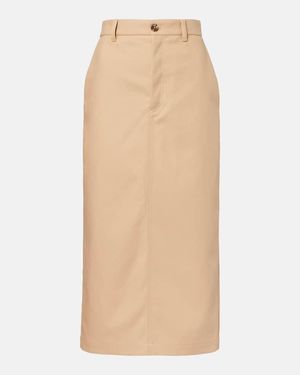 Wardrobe NYC High-Rise-Midirock Aus Baumwolle - Natur