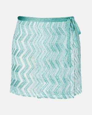 Missoni Zigzag Wrap Skirt - Blue