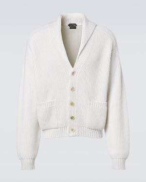 Tom Ford Cardigan Aus Kaschmir Und Baumwolle - Weiß