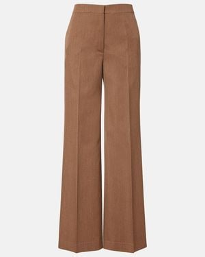 FFORME Agel High-Rise Virgin Wool Wide-Leg Trousers - Brown