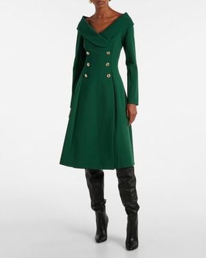 Dorothee Schumacher Off-Shoulder Midi Dress - Green