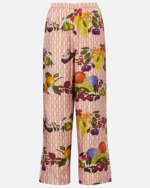 Eres Pantalones Anchos Cannelle De Sarga De Seda - Multicolor