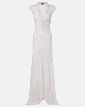 Missoni Lame Maxi Dress - White