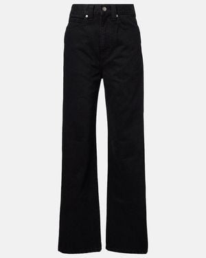 KHAITE Bonnie Low-Rise Straight Jeans - Black