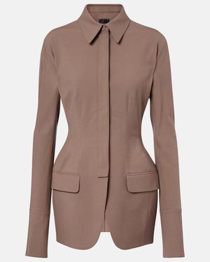 Mugler Jacke Mit Schoesschen - Braun