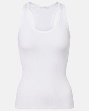 The Row Cendrea Ribbed-Knit Cotton Tank Top - White
