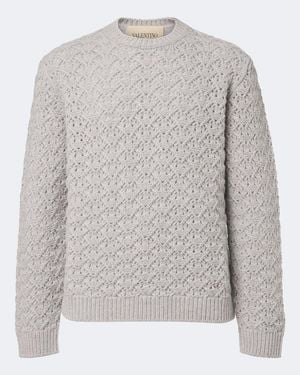 Valentino Garavani Jersey De Lana Y Cachemir - Gris