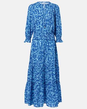 Heidi Klein La Marquet Cotton-Blend Maxi Dress - Blue