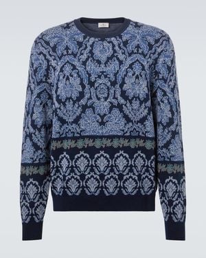 Etro Cotton Jacquard Knit - Blau
