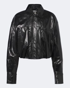 Sportmax Cropped-Jacke Aus Leder - Schwarz