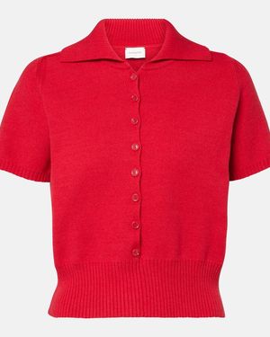 Magda Butrym Pullover Aus Einem Baumwollgemisch - Rot