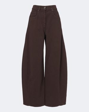 Brunello Cucinelli Jeans Anchos - Marrón