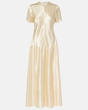 FFORME Clodia Satin Maxi Dress - Natural