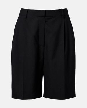 KHAITE Auggie Virgin Wool Bermuda Shorts - Black