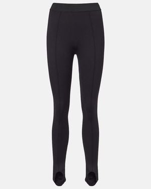 Wardrobe NYC High-Rise Stirrup Leggings - Blue