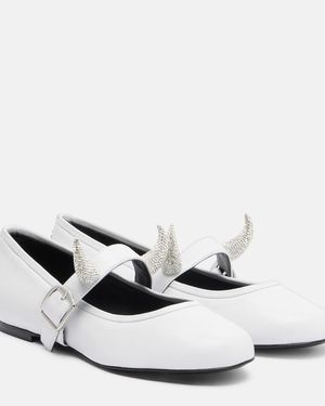 Coperni X Disney Mary-Jane-Ballerinas Aus Leder - Weiß