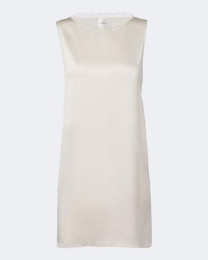 Leset Minikleid Barb Aus Satin Mit Spitze - Natur