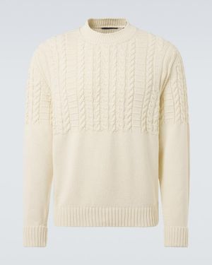 dunhill Cable-Knit Cotton Jumper - Natural