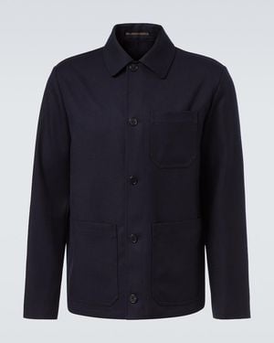 Slowear Virgin Wool Field Jacket - Blue