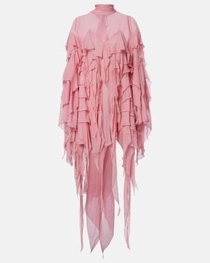 Blumarine Minikleid Aus Chiffon - Pink