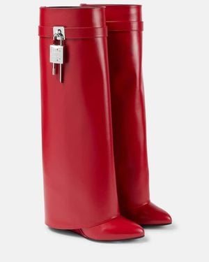 Givenchy Shark Lock Boots - Red