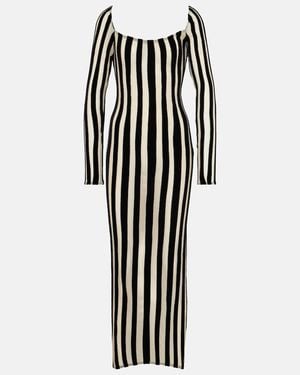 LAQUAN SMITH Striped Gown - Black