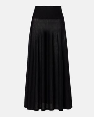 Alaïa Virgin Wool Maxi Skirt - Black