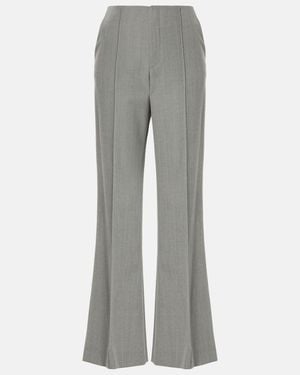 Chloé Wool Flared Pants - Gray