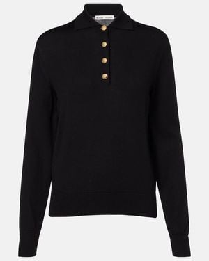 Blazé Milano Alegria Silk And Cotton Polo Jumper - Black