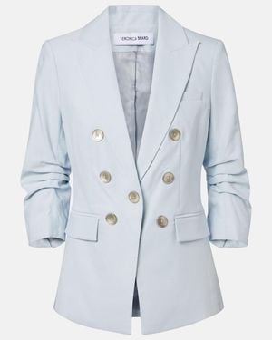 Veronica Beard Tomi Dickey Twill Single-Breasted Blazer - Blue
