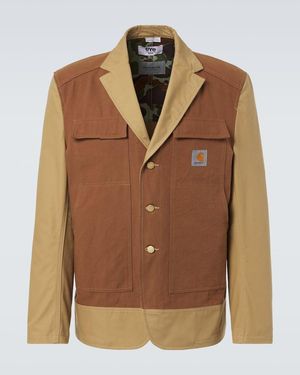 Junya Watanabe X Carhartt Cotton Canvas Jacket - Brown