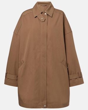 TOTEME Oversized Cotton Jacket - Brown