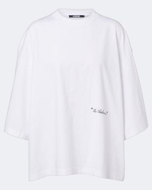 Jacquemus Camiseta Le Palmier De Jersey De Algodon - Blanco