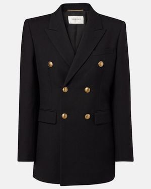 Saint Laurent Wool Gabardine Jacket - Black