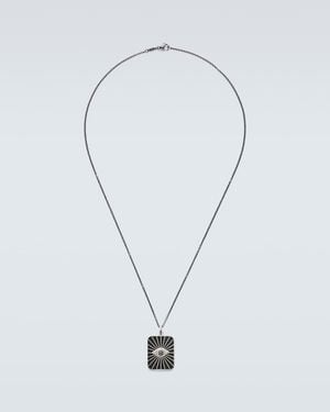 Ileana Makri Halskette Evil Eye Aus Sterlingsilber Mit Diamanten - Mettallic