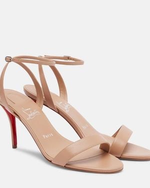 Christian Louboutin Miss Z 80 Leather Sandals - Natural